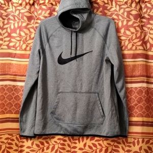 Gray and black Nike hoodie size large
